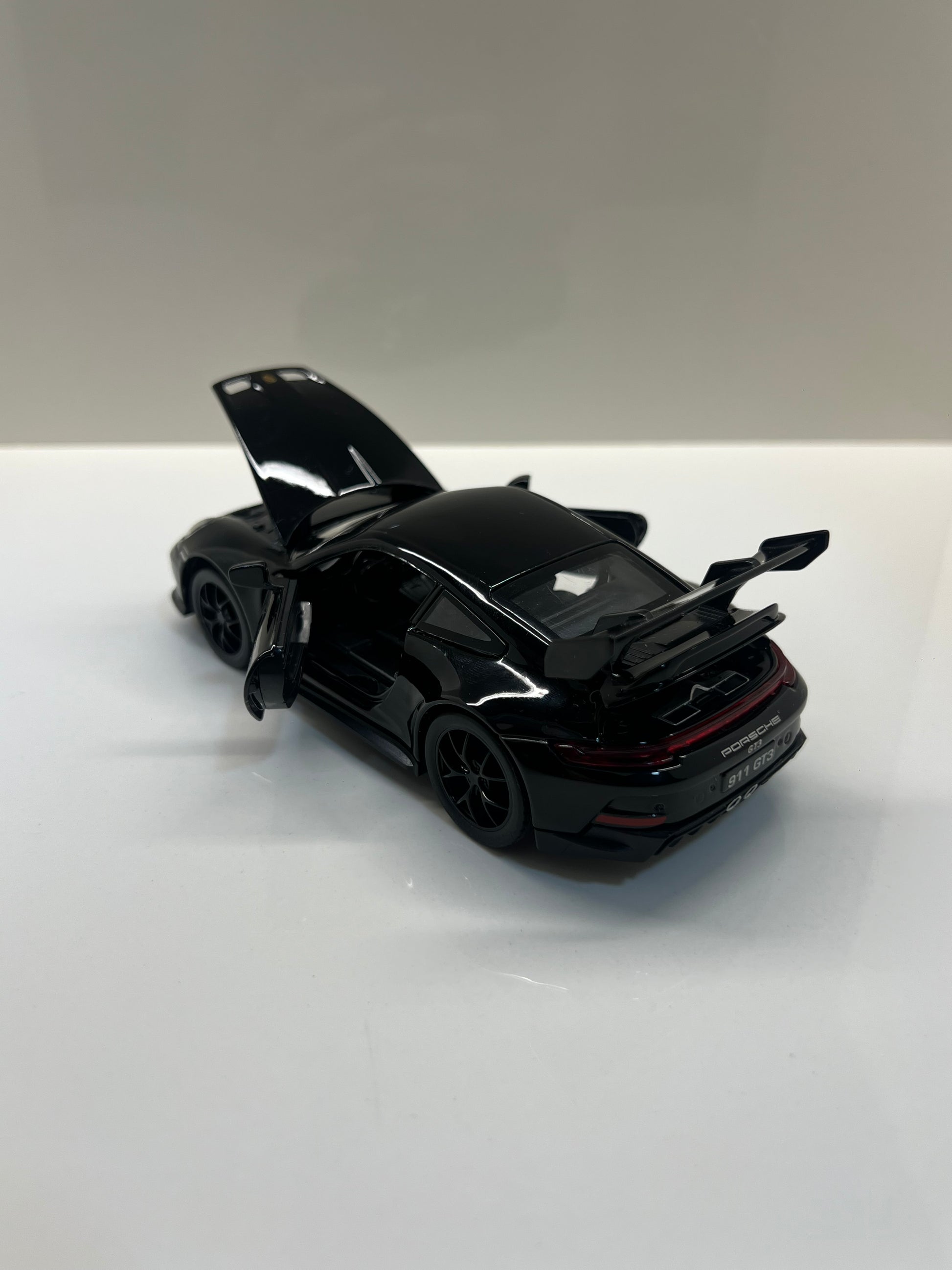 Detalles del cuadro decorativo y maqueta die-cast Porsche 911